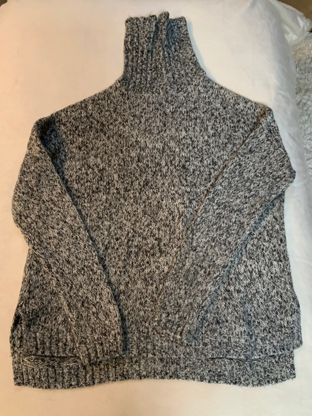 Old Navy Black White S oversized Turtleneck Sweater Coastal Cottagecore